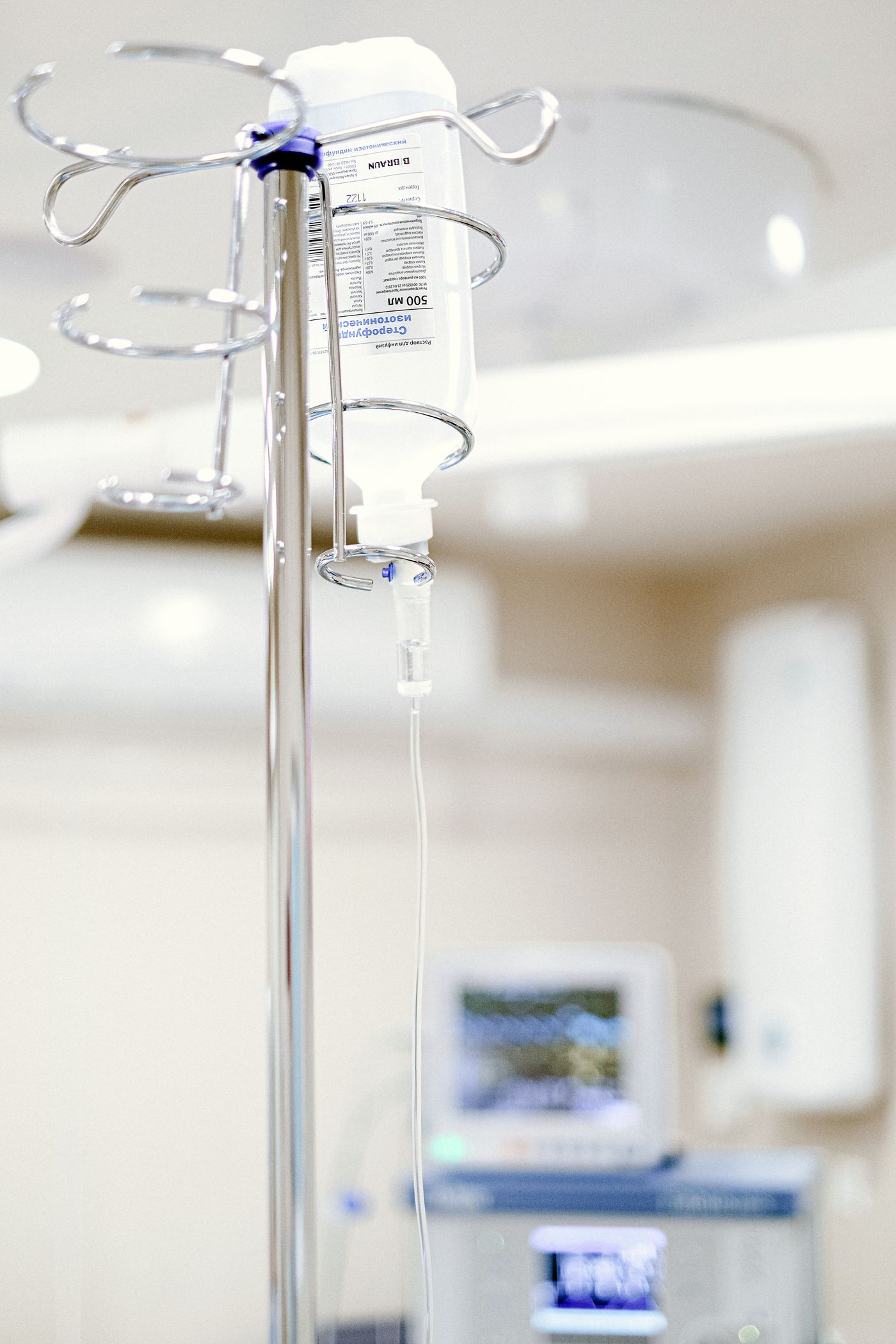 Hospital IV drip pole/stand